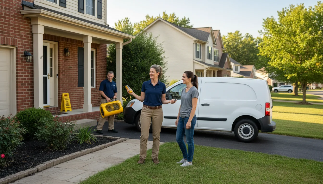 Residential water damage restoration in Clinton, MS